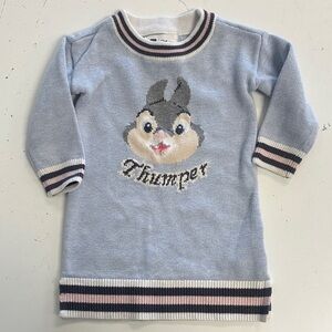 Gap X Disney Bambi Thumper Rabbit Sweater Dress 18-24m
